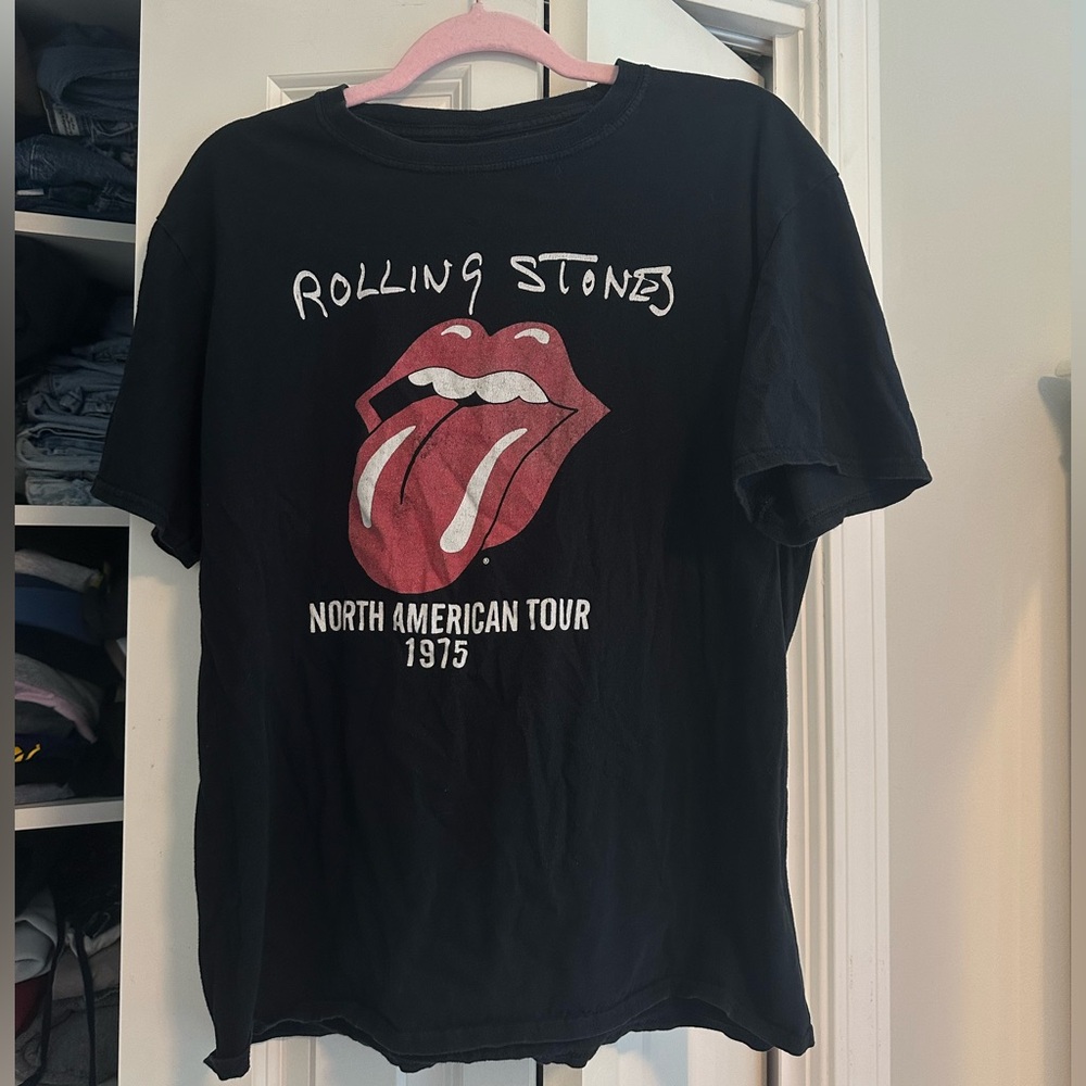 The Rolling Stones Black and Red Short Sleeve Tee